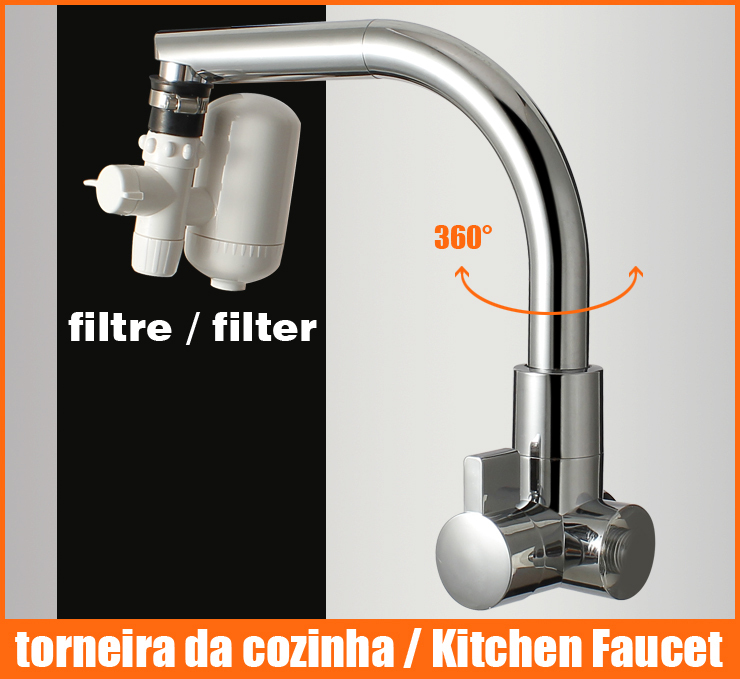 chrome sink kitchen faucet kitchen water filter wall tap water purifier torneira cozinha filtro filtre