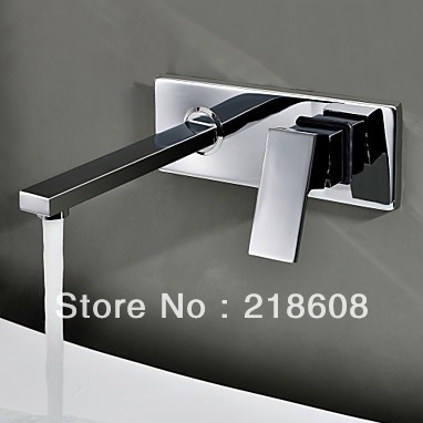 square wall mounted water tap bathroom faucet mixer