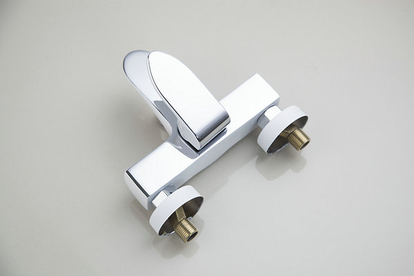 white painting solid brass mixer faucet bathroom wall mounted with plastic handle shower bathtub faucet 97069