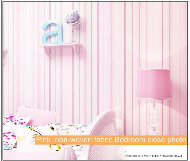 child wallpaper striped wall paper for boy and girl bedroom wallpaper non woven fabric pvc wall paper pink and blue