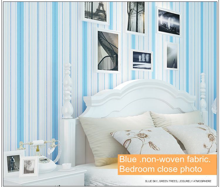 child wallpaper striped wall paper for boy and girl bedroom wallpaper non woven fabric pvc wall paper pink and blue - Click Image to Close
