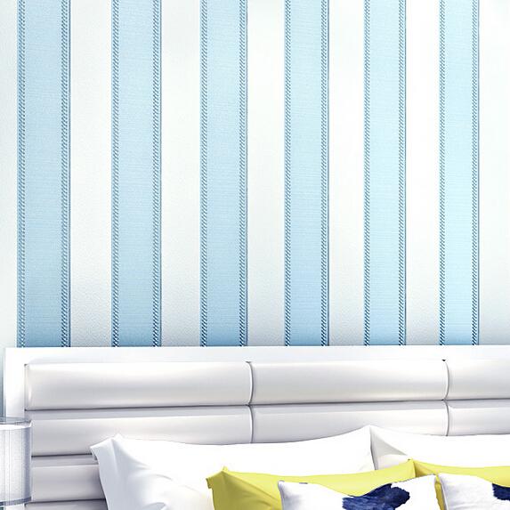 modern blue and white striped wallpaper roll for living room.papel pintado para las paredes