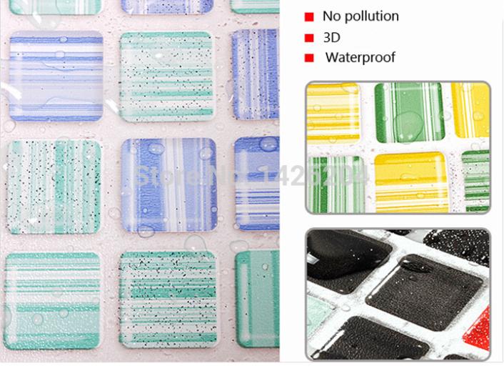 3d pvc mosaic senior korean import wallpaper for bathroom balcony, waterproof tile stickers self adhesive wallpapers