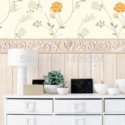 3d pvc self-adhesive wallpaper 0.108m*5m wall listello bedroom stickers waist line waterproof border crural line
