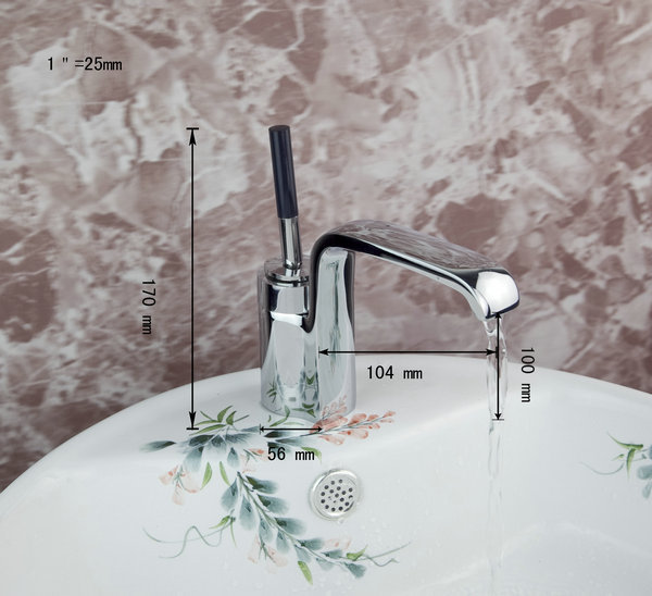 e_pak 360 degree swivel lever tap 8418/18 single hole chrome finish bathroom mixer basin faucet