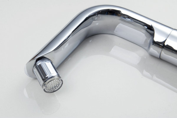 e-pak led colors changin 8043/6 deck mounted single handle chrome finishbathroom basin mixer tap faucet