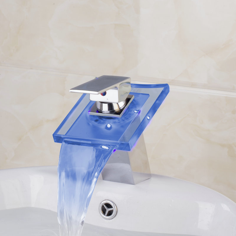 e-pak led water powered single hole single handle 802 deck mounted polished chrome finish bathroom basin sink faucet