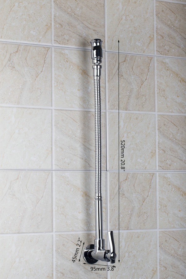 e_pak rq8551-3/1 newly wall mounted chrome all around rotate swivel kitchen single cold faucet