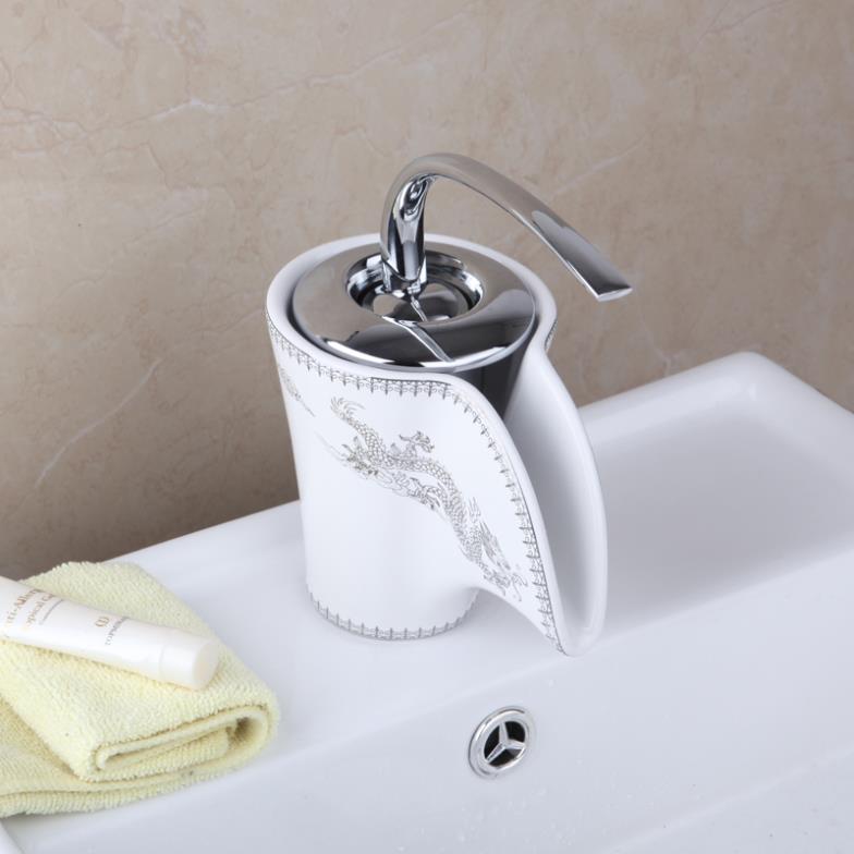 e-pak unique design single handle single hole ceramic spout l92686 bathroom basin sink faucet