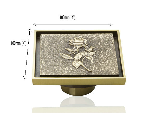 e-pak worldwide beautiful rose pattern l5403/1 antique brass great quality competitive price bathroom floor drain
