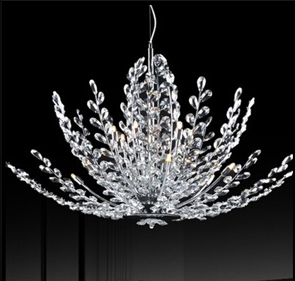 12 lights large vintage crystal chandelier light floral french crystal lustre light cristal suspension lamp md2367