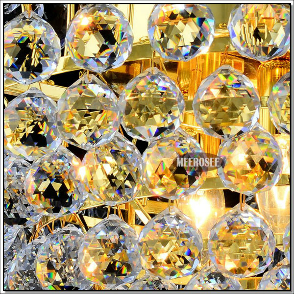6 lights crystal chandelier light fixture modern gold or silver crystal light lustre suspension lamp mdmd88067 d600mm h815mm