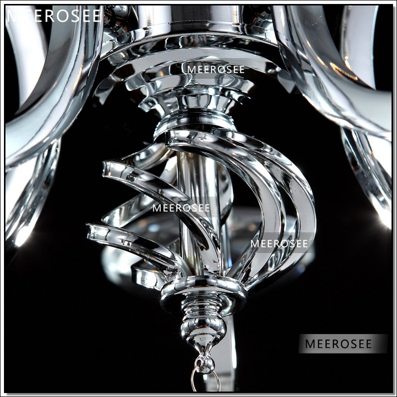 fast contemporary silver chrome crystal chandelier lamp 5 lights chandelier crystal light fixture hanging lamp md68014 - Click Image to Close