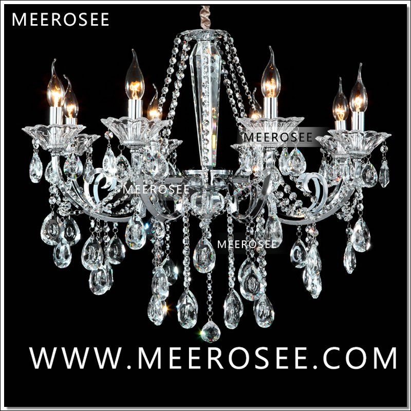 modern silver chandelier crystal light fixture wrought iron hanging chandelier lighting with top class k9 crystal and lampshade