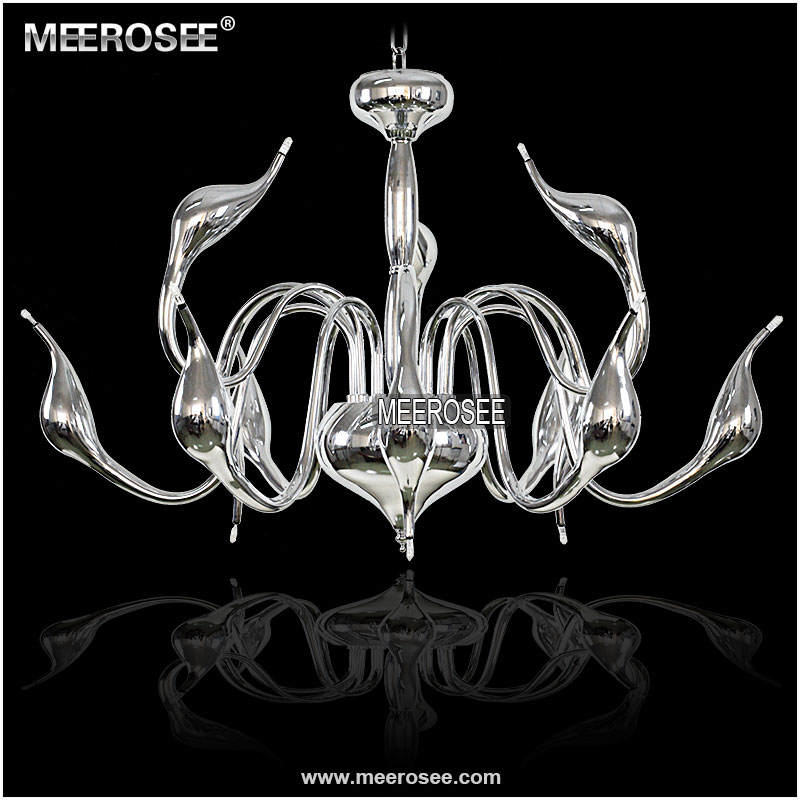 modern swan chandelier light fixture black silver color swan hanging light for pendant style with g4 bulbs luster
