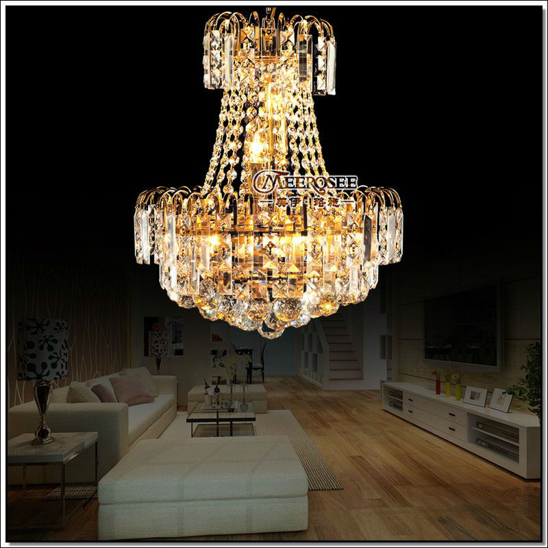 prompt royal empire gold crystal chandelier light french crystal lights
