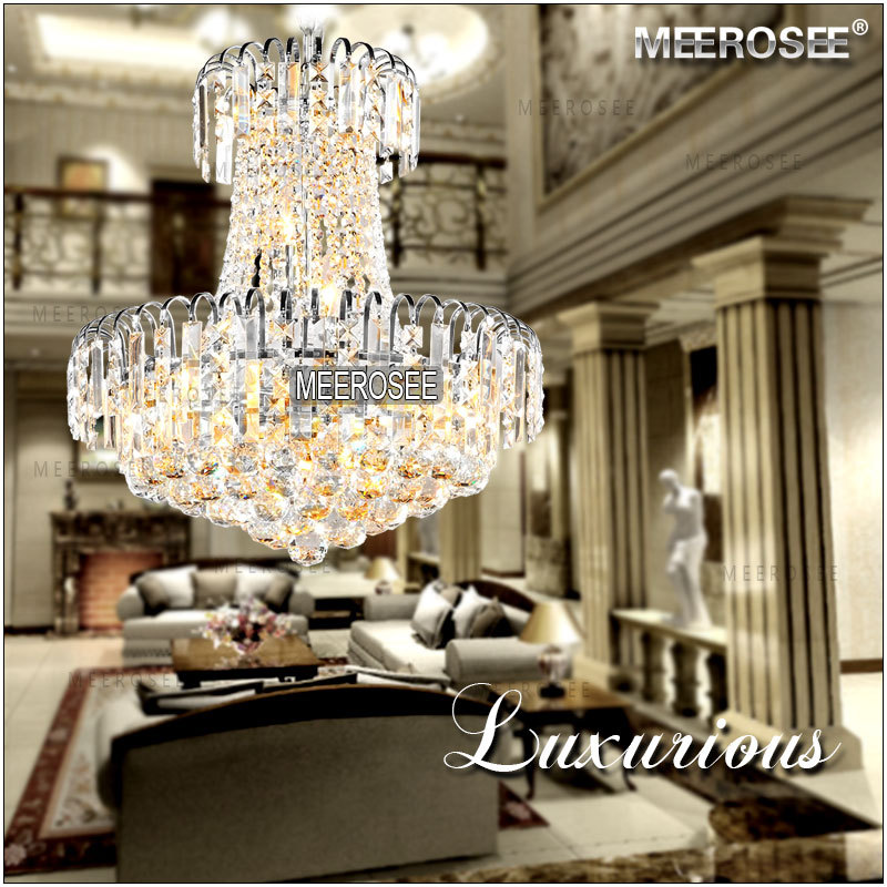 royal empire silver crystal chandelier light french golden crystal hanging light diameter 20 inch