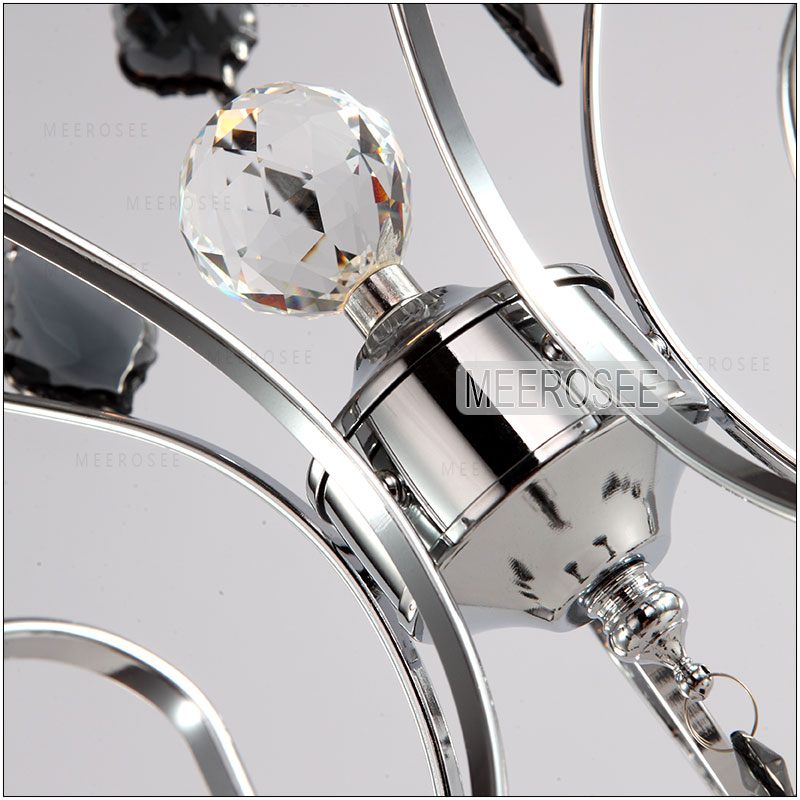 small fancy glass chandelier light fixture silver lustre suspension chandelier lamp meerosee lighting md8862 d300mm h600mm