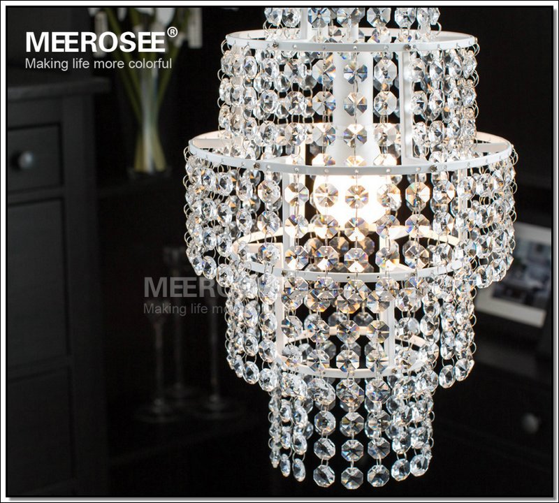 vintage crystal chandelier light fitting cottage white lustre crystal suspension hanging light for dining room, porch aisle