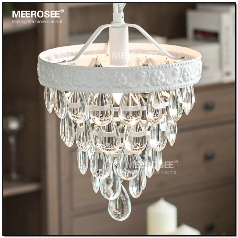 vintage mini glass chandelier light fixture cottage white suspension lamp hanging light for dining room, porch aisle